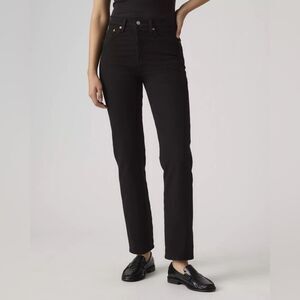 Levi's Premium Women's Wedgie Straight Ankle Button Fly Jeans  |  Size:  25